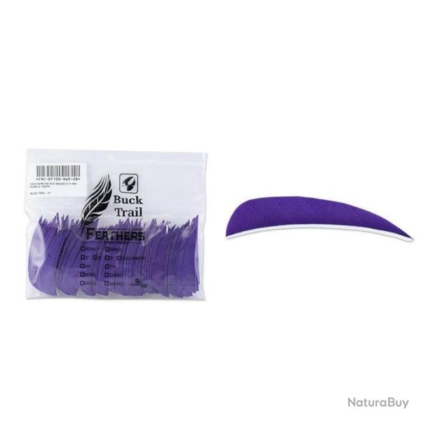 Plume Naturelle Parabolique Uni 3" - Violet / Buck Trail