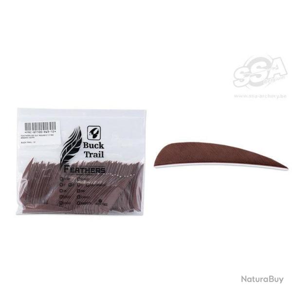 Plume Naturelle Parabolique Uni 3" - Marron / Buck Trail