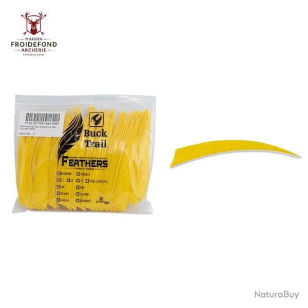 Plume Naturelle Shield 5" - Jaune / Buck Trail