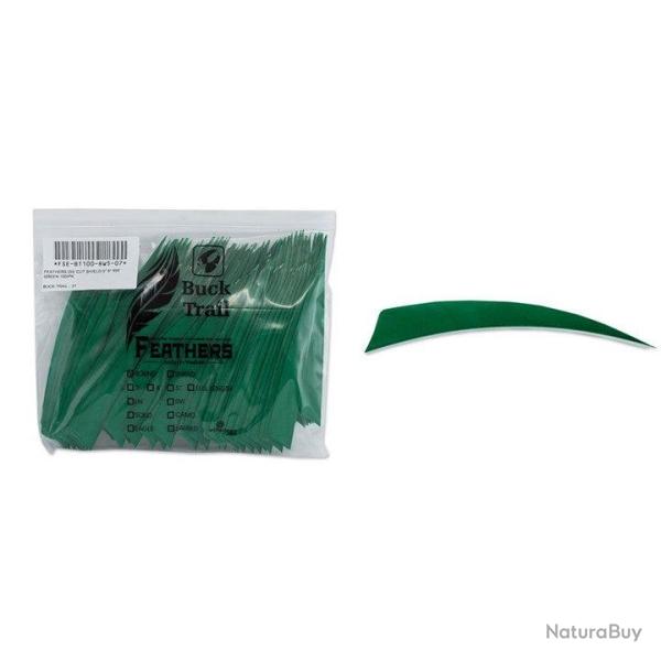 Plume Naturelle Shield 5"- Buck Trail - Vert Lime