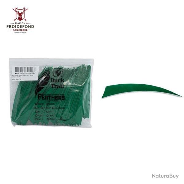 Plume Naturelle Shield 5" - Vert Lime / Buck Trail