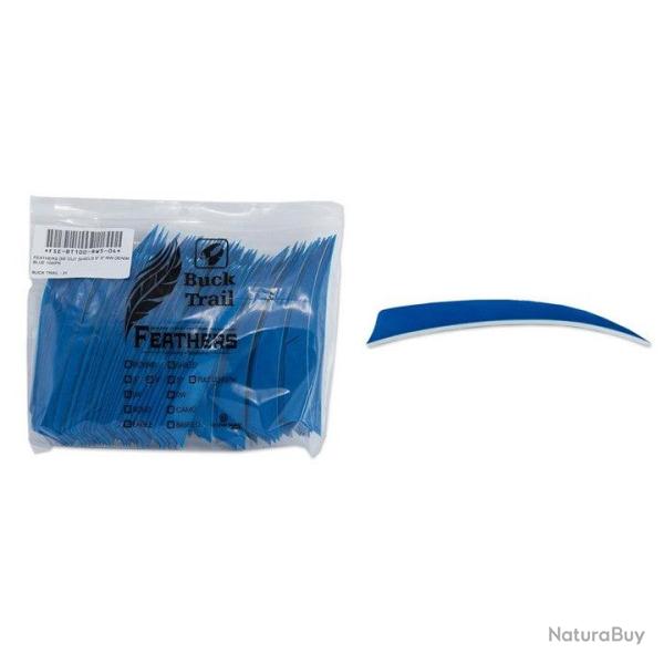 Plume Naturelle Shield 5"- Buck Trail - Bleu