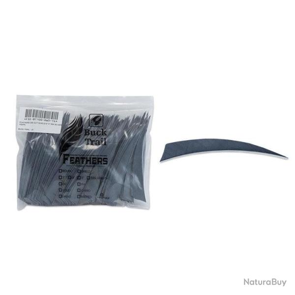 Plume Naturelle Shield 5"- Buck Trail - Gris