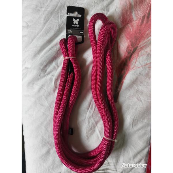 Martin Sellier Longe nylon ronde 3M Rose Fushia - 100% NEUVE