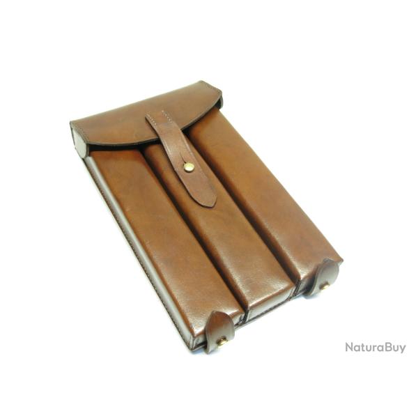 Porte chargeur en cuir PM MP 18 Allemand ref bab 26