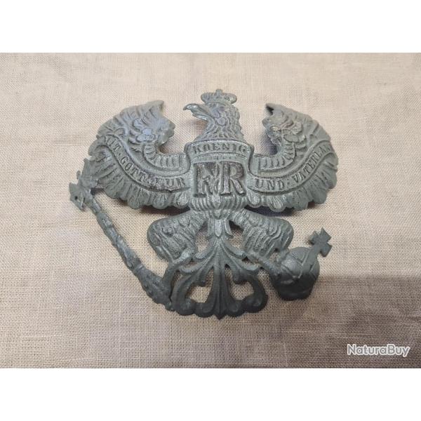 Plaque de casque a pointe,  Prusse fer WW1 , ( 2 )