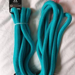 Martin Sellier Longe nylon ronde 5M turquoise - 100% NEUVE