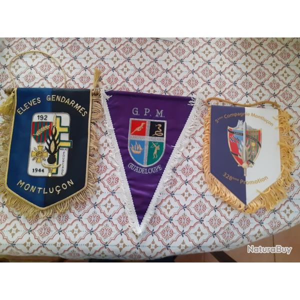 lot de 3 fanions Gendarmerie