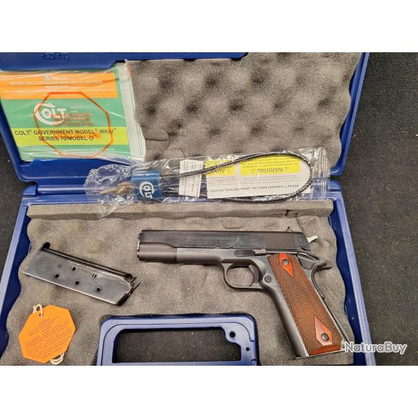 Pistolet Colt 1911 MK IV serie 70 Government, Cal. 45 ACP - 1� sans prix de r�serve !!