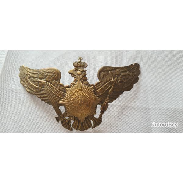Plaque de casque a pointe,  de la garde laiton  WW1  ( L58)