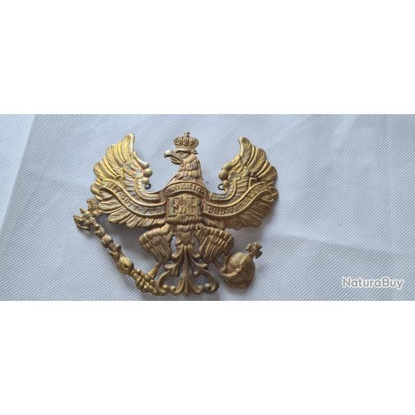 Plaque de casque a pointe,  Prusse laiton WW1  (  9*)