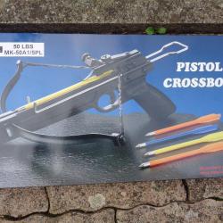 Pistolet Arbal&egrave;te - Pistol Crossbow - Puissance 50 LBS - Livr&eacute; Avec 4 Fl&egrave;ches NEUF DANS SA BOITE 000