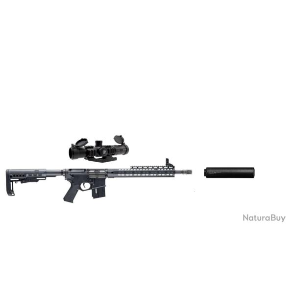 Carabine HAMMERLI cal.22lr tac r1 Lunette VECTOR OPTICS 1-4x30 sfp silencieux (VE00297+T22WA-F04)