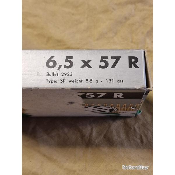 Cartouches cal 6,5x57R Sellier & Bellot 131gr SP HILMAR SUPER DESTOCK !!!