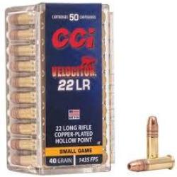Cartouches 22lr CCI Velocitor