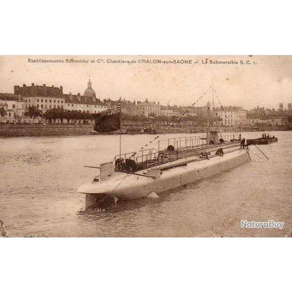 Carte Postale Ancienne - Sous-marin S.C. 1 � Chalon-sur-Sa�ne -N�8227