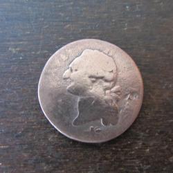 Louis XVI Sol dit "&agrave; l'&eacute;cu" - Cuivre 1774-1792