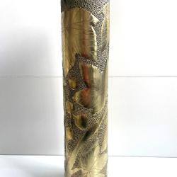 Artisanat de Tranch&eacute;e Poilus Guerre 14-18 Douille d'Obus de Canon de 75 DEC