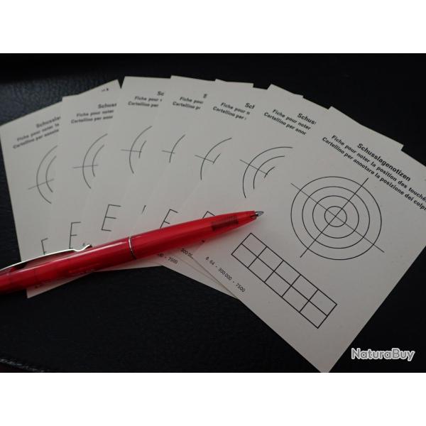 Lot de 7 anciennes cibles pour r�ducteur 4 mm type Lienhard