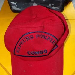 CASQUETTE SAPEURS POMPIERS DU CONGO AVEC UNE POCHETTE CAMOUFLEE  ,&nbsp;  POUR TOUT RENSEIGNEMENT ME CONT