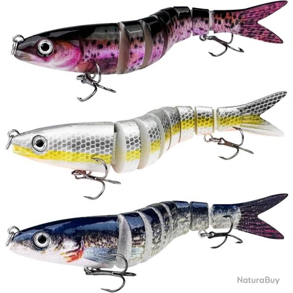 LOT DE 3 LEURRES ARTICUL�S GHAZPMUK - P�CHE CARNASSIERS