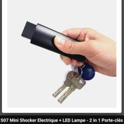Mini Shocker Electrique + LED Lampe - 2 in 1 Porte-cl&eacute;s