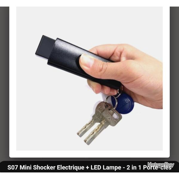 Mini Shocker Electrique + LED Lampe - 2 in 1 Porte-cl�s