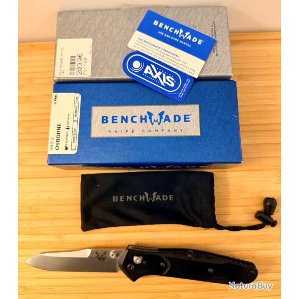 Benchmade Osborne 940-2 CPM S30V AXIS Lock USA + bo�te
