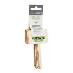 Lot de 10 &eacute;tiquettes en bois pour plantes - 10x5,9 cm