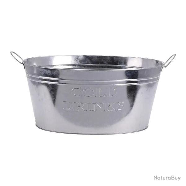 Bac ovale en zinc avec poign�es - 50x35 cm