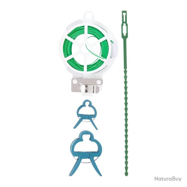 Set de 61 Clips pour Plantes en PP et PE - Kit Complet d'Attache et de Support