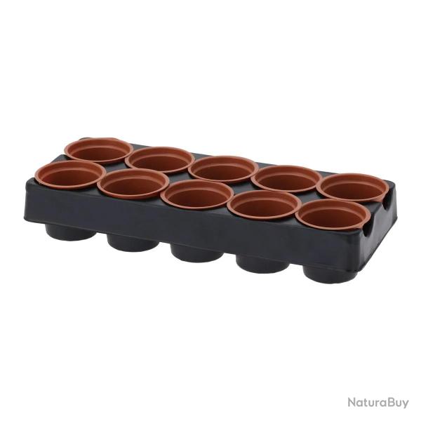 Lot de 10 pots de semis en polystyr�ne - 28,5x11,8x�5cm