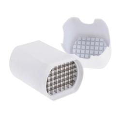 Coupe-frites en PP avec lame acier inoxydable - Blanc 10x7,7x13 cm