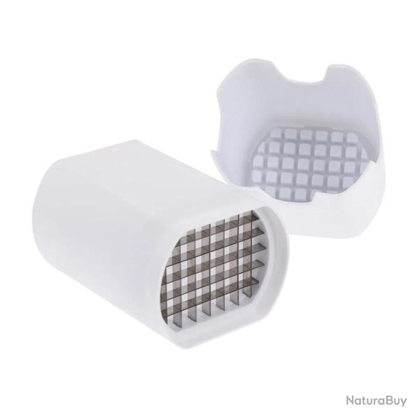 Coupe-frites en PP avec lame acier inoxydable - Blanc 10x7,7x13 cm