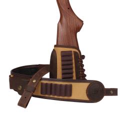 BUSC ET BRETELLE - CARTOUCHIERE .30-30,.308win,.223,.45-70, etc - CUIR ET TOILE - LIVRAISON GRATUITE