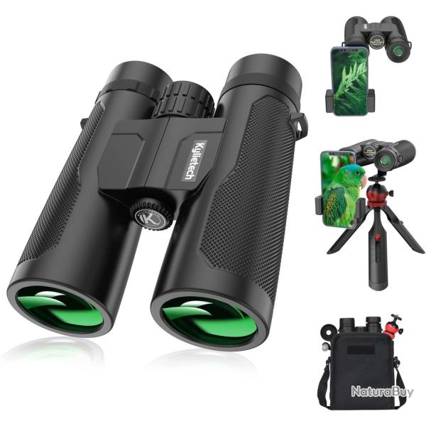 Jumelles Adultes 12x42 Objectif FMC Prismes BAK-4 �tanche Compactes Puissantes Adaptateur T�l�phone