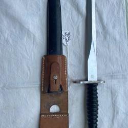 Ba&iuml;onnette swiss army fass 57 gousset cuir
