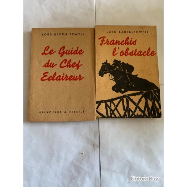 2 livres anciens ��Baden Powell ��