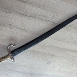 Ba&iuml;onnette fran&ccedil;aise Chassepot mod&egrave;le 1866 - Ch&acirc;tellerault Avril 1874 - avec fourreau