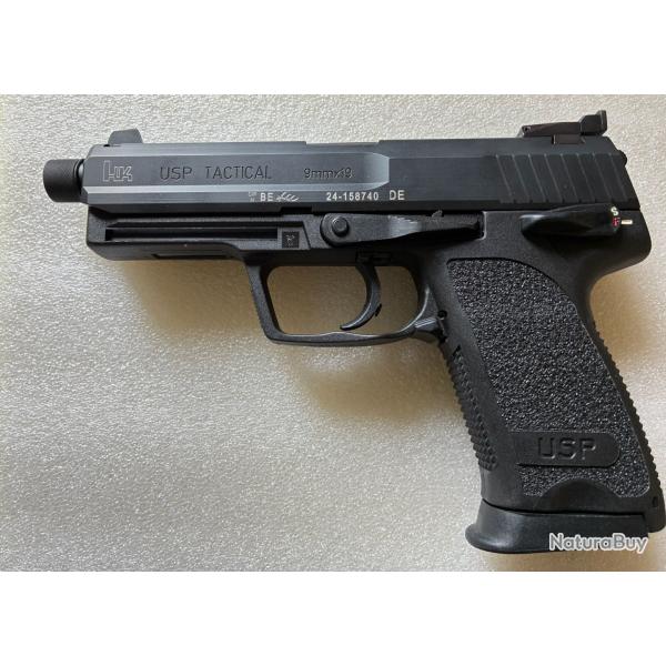 Vends HK USP Tactical 9x19, Excellent etat, pratiquement neuf