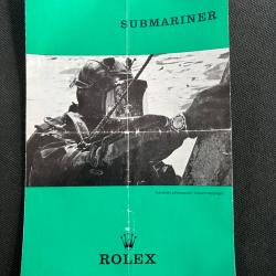 Rolex brochure 1967 Submariner 5513 advertising leaflet