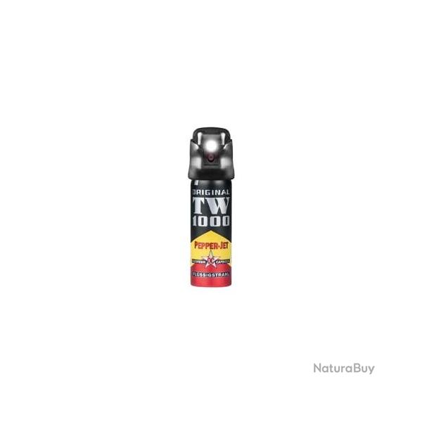 BOMBE LACRYMOGENE TW1000 PEPPER-JET AVEC LAMPE LED 63ML