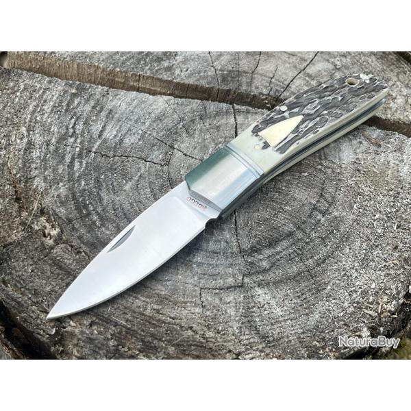 Couteau pliant Stag 14C28N Sandvik lame drop point