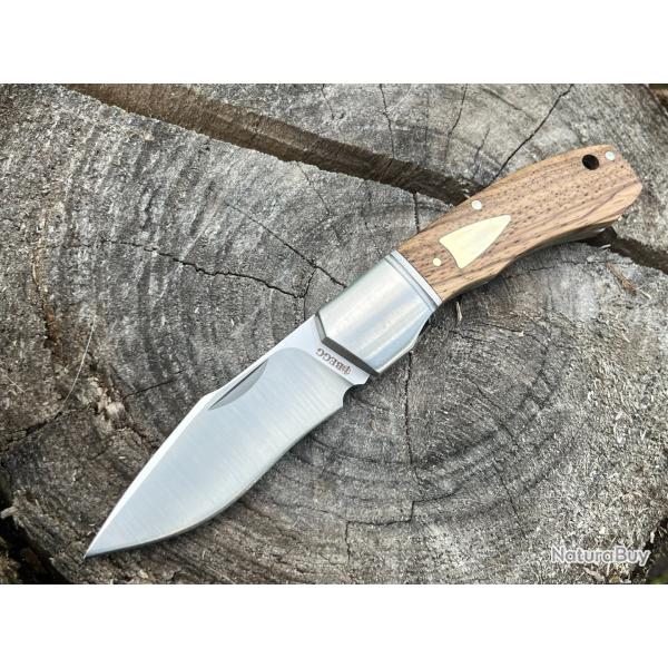 Couteau pliant traditionnel XL - 14C28N Sandvik & manche Zebrawood clair