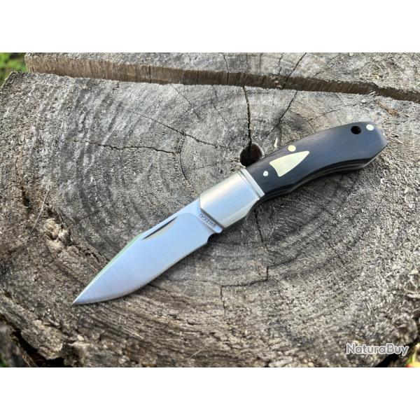 Couteau pliant traditionnel �b�ne - 14C28N Sandvik & bois noble noir
