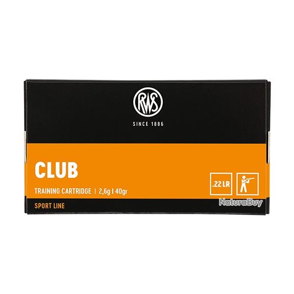 BALLES RWS , CLUB 40GR , Calibre: 22LR . Lot de 6 Boites de 50.