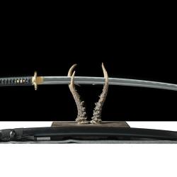 Katana Shadow Line - Lame 72 cm - Acier 1045 - Full Tang - Finition Noir & Or