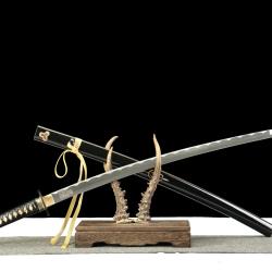 Katana LLF Black Gold - Acier T10 - Lame 72 cm - Full Tang - Trempe &agrave; l'huile