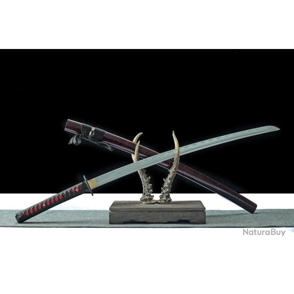 Katana LLF Blood Shadow - Acier T10 - Lame 72 cm - Full Tang - Trempe � l'huile