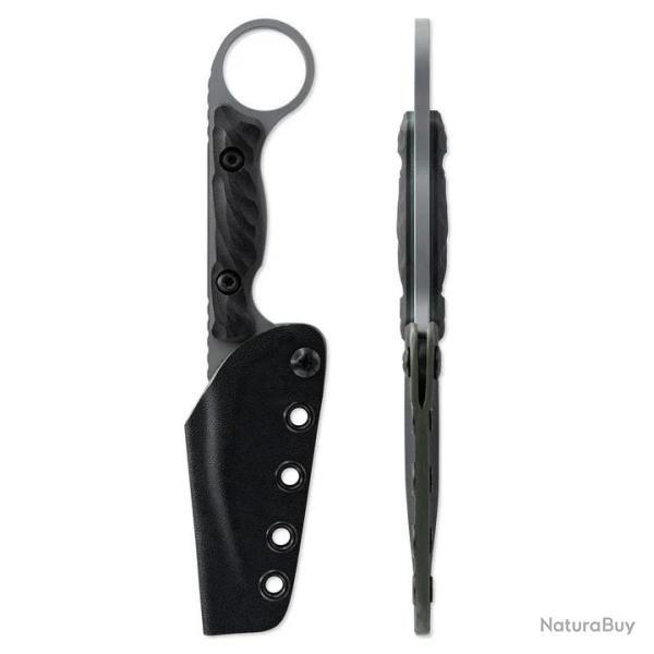 Couteau Scramasaxe Tactique M390 - Compact - Manche G10 - �tui Kydex Renforc�
